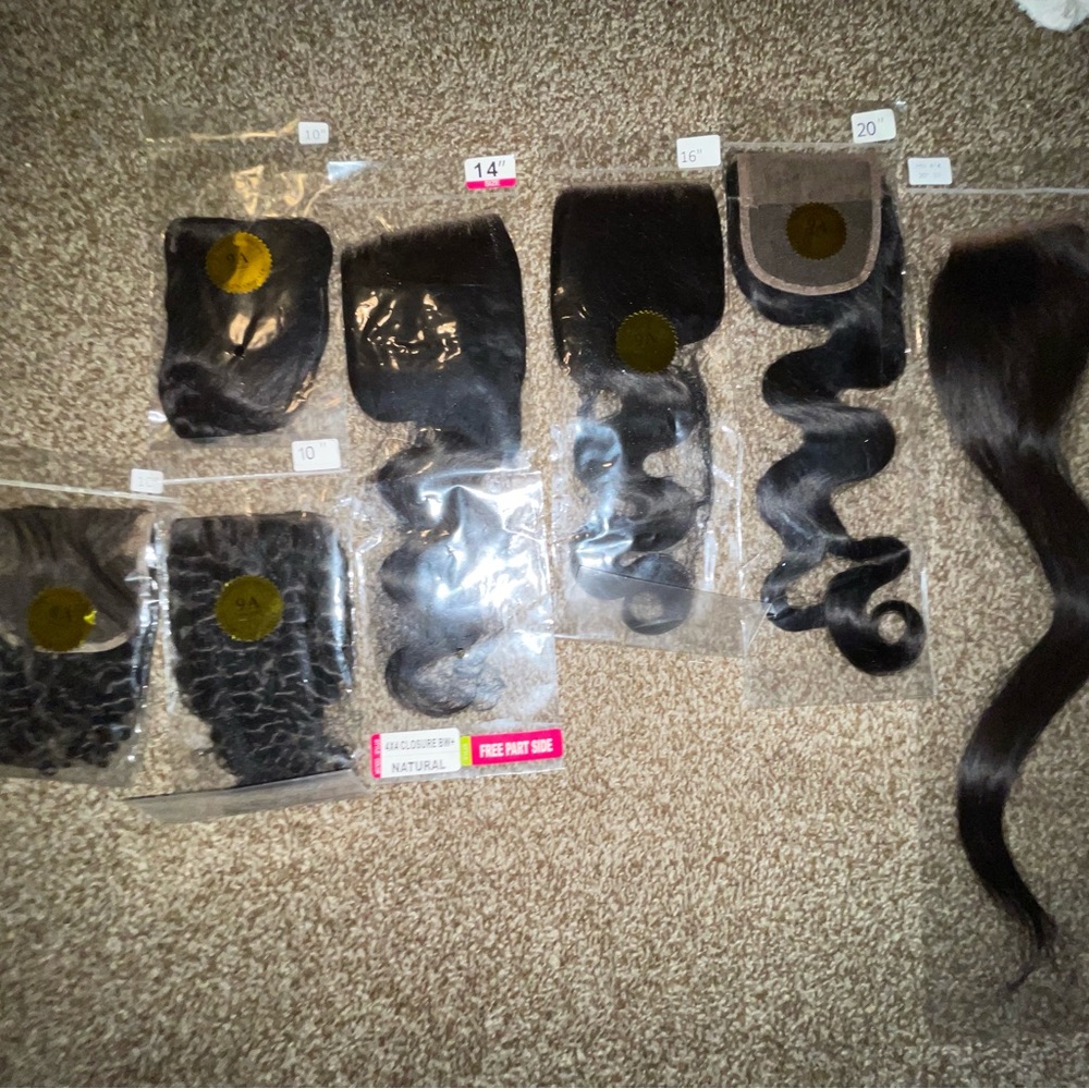 Human hair virgin hair closures